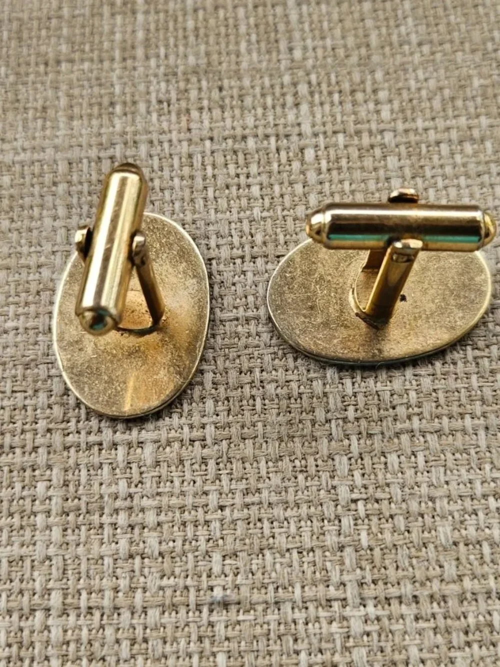 Vintage Cufflinks M.P. Gold Tone Fashion Jewelry Men Dress Shirt Cuff Links